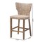 Bali & Pari Enver Modern Bohemian Grey Kubu Rattan and Mahogany Wood Counter Stool 245-13716-ZORO - alternate 9